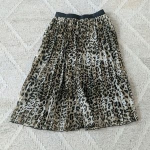 Ardene Pleated Leopard Skirt